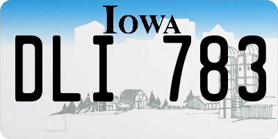 IA license plate DLI783