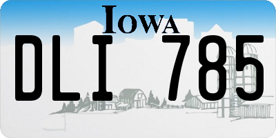 IA license plate DLI785