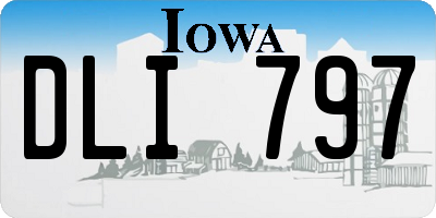 IA license plate DLI797
