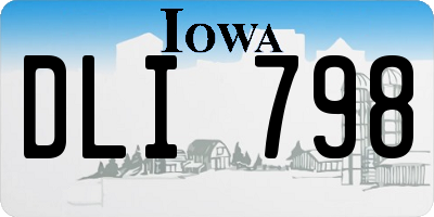 IA license plate DLI798