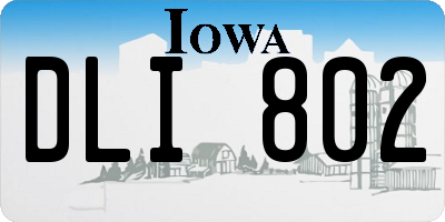 IA license plate DLI802