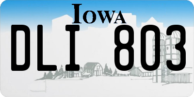 IA license plate DLI803