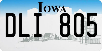 IA license plate DLI805