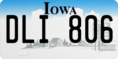 IA license plate DLI806