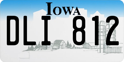 IA license plate DLI812