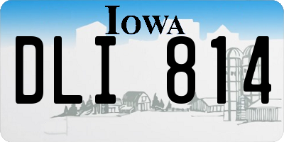 IA license plate DLI814