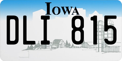 IA license plate DLI815