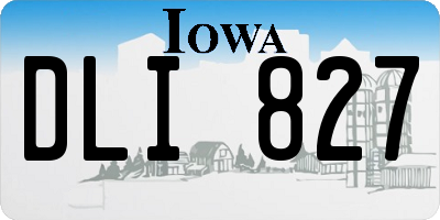 IA license plate DLI827