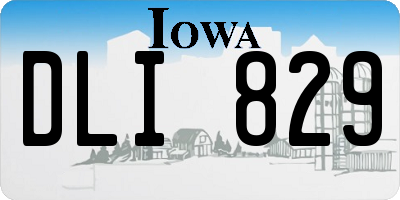 IA license plate DLI829