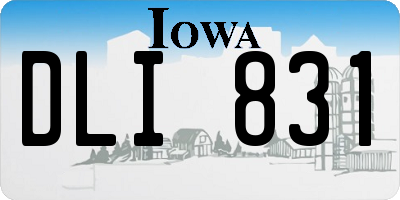 IA license plate DLI831
