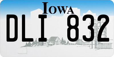 IA license plate DLI832