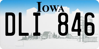 IA license plate DLI846