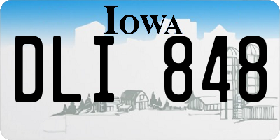 IA license plate DLI848
