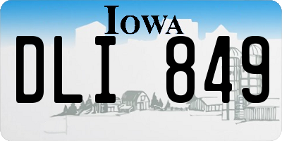 IA license plate DLI849
