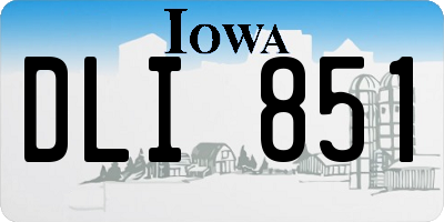 IA license plate DLI851