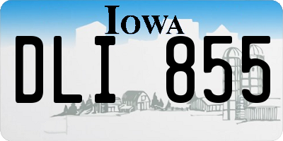 IA license plate DLI855