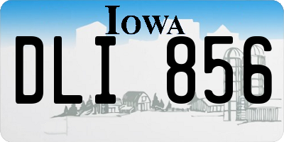 IA license plate DLI856