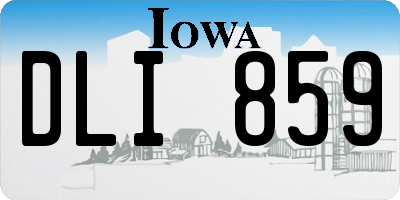 IA license plate DLI859