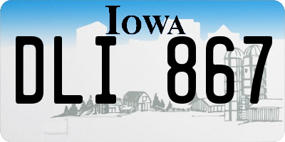 IA license plate DLI867