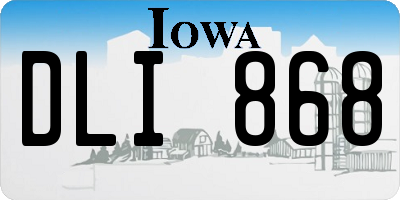 IA license plate DLI868