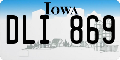 IA license plate DLI869