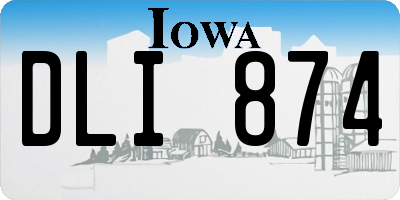 IA license plate DLI874