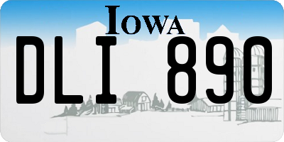 IA license plate DLI890