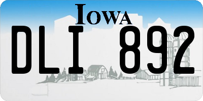 IA license plate DLI892