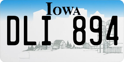 IA license plate DLI894