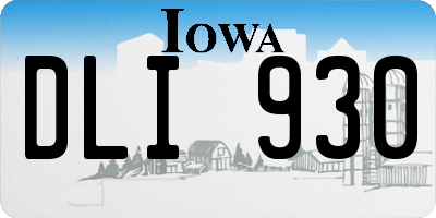 IA license plate DLI930