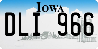 IA license plate DLI966