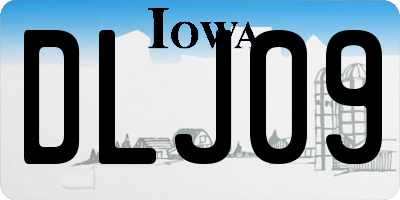 IA license plate DLJ09