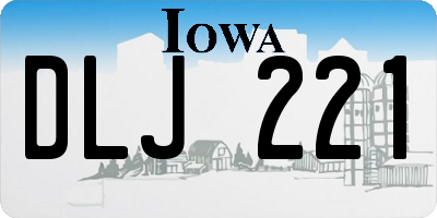 IA license plate DLJ221