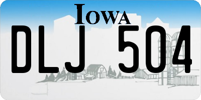 IA license plate DLJ504
