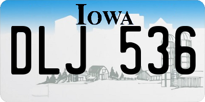 IA license plate DLJ536