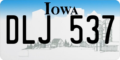 IA license plate DLJ537