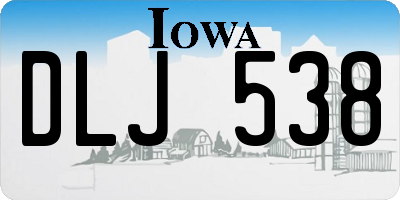 IA license plate DLJ538