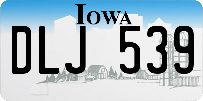IA license plate DLJ539