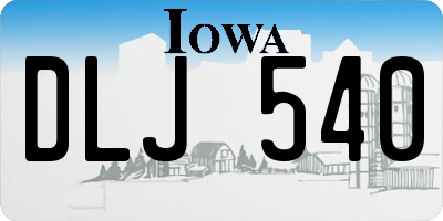 IA license plate DLJ540