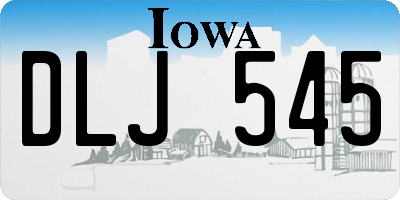 IA license plate DLJ545