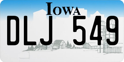 IA license plate DLJ549
