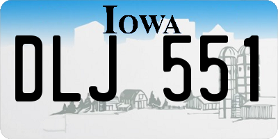 IA license plate DLJ551