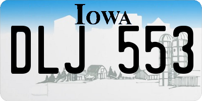 IA license plate DLJ553
