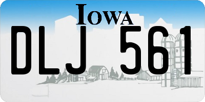 IA license plate DLJ561