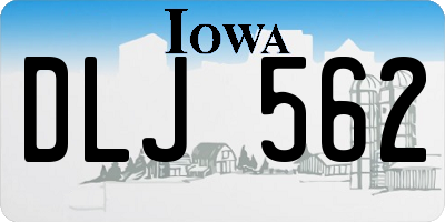 IA license plate DLJ562