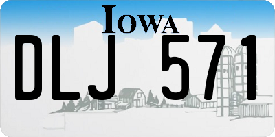 IA license plate DLJ571