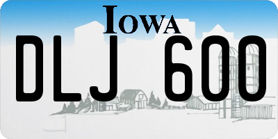 IA license plate DLJ600