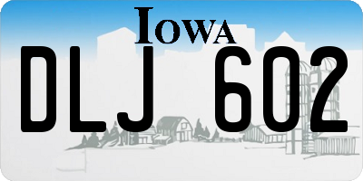 IA license plate DLJ602