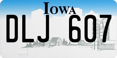 IA license plate DLJ607