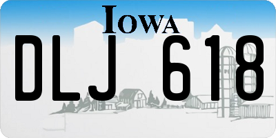 IA license plate DLJ618